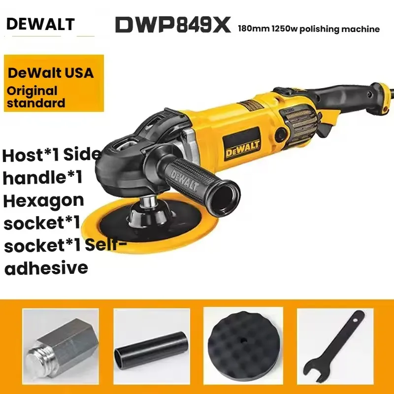 ملمّع سيارات متغير السرعة بقطر 180 مم (Variable Speed Polisher DWP849X) - الصورة 2